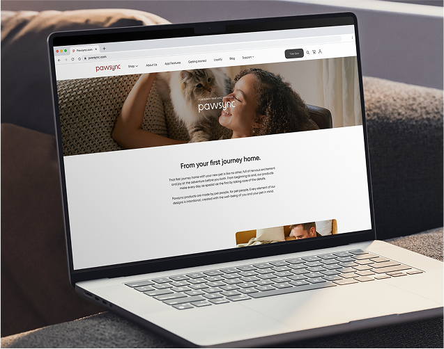 Pawsync about us page design.