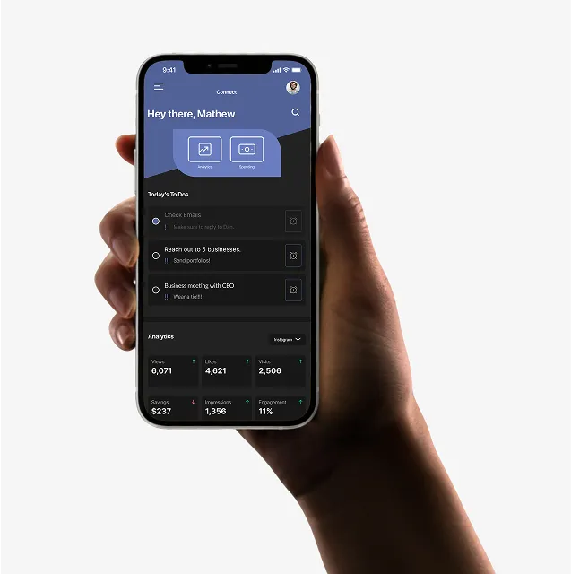 AutoPhil app interface mockup showing the solution