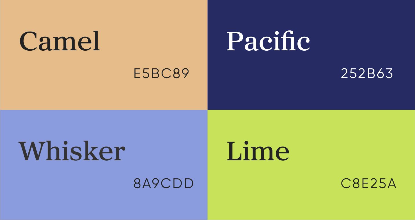 Pawsync's original color palette before the redesign - labeled 'Before'.
