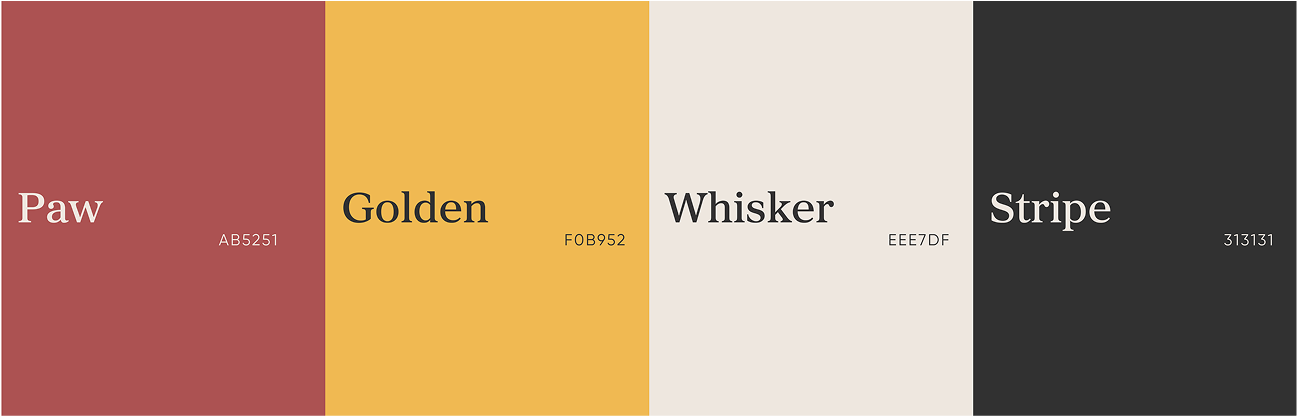 Pawsync's new color palette after the redesign - labeled 'After'.
