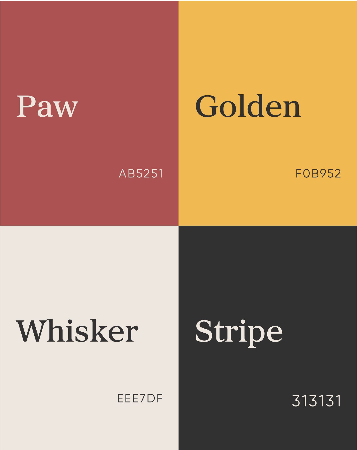 Pawsync's new color palette after the redesign - labeled 'After'.
