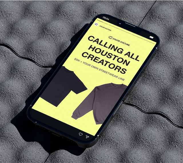A social media post mockup for Color Culture.