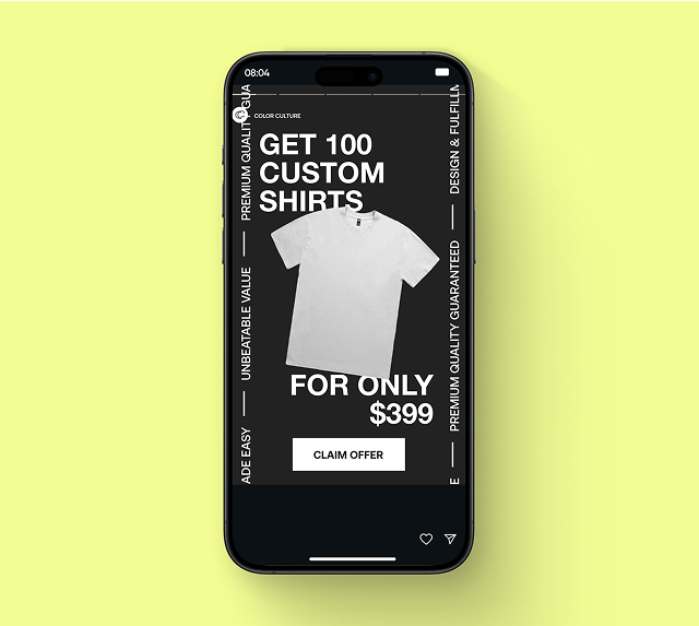 A social media post mockup for Color Culture.
