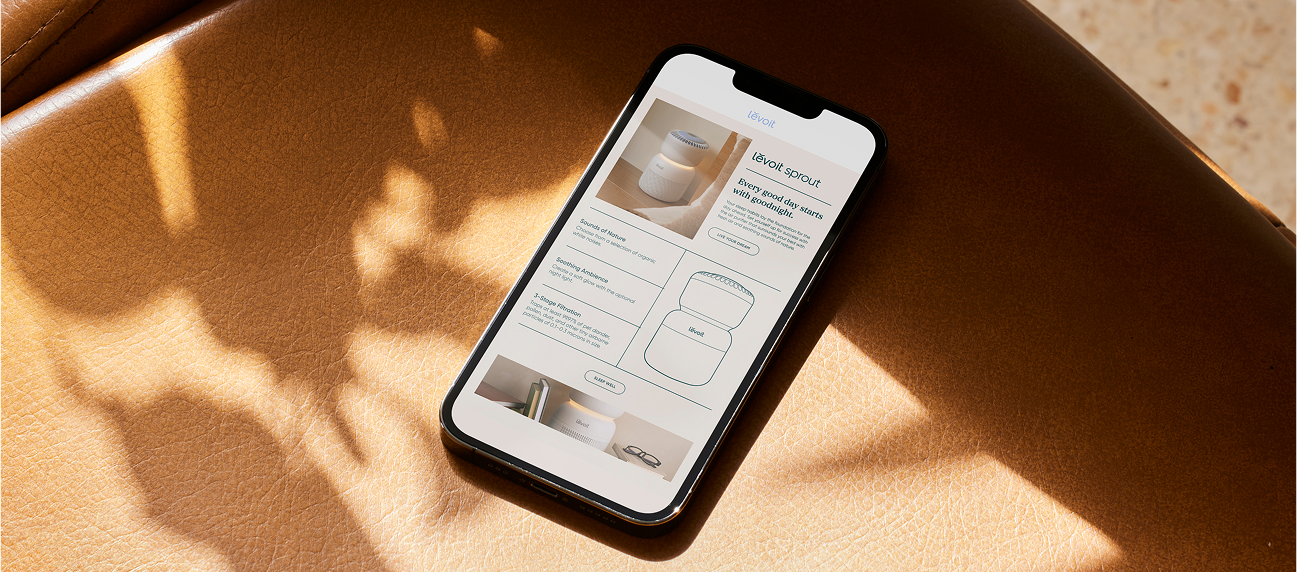 Sprout email marketing mockup.
